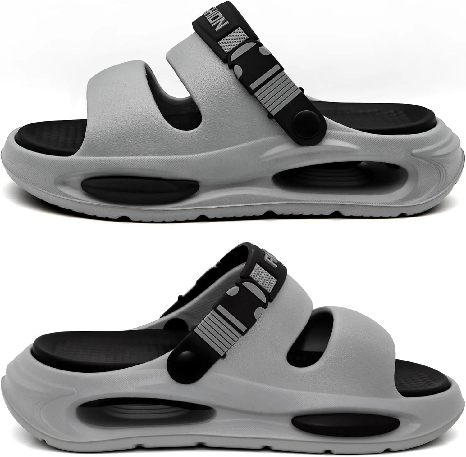 Men's Slide Sandals Indoor and Outdoor, Casual Platform Slide Sandals for Men Spring Summer, Lightweight Comfortable Cushioned Open Toe Men’s Slippers Shoes