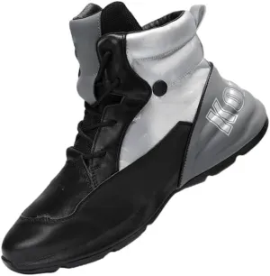 Men's Stylish High-Top Sneakers - Casual & Fashionable, Lace-Up, All-Season Comfort with Durable PVC Sole, for Autumn