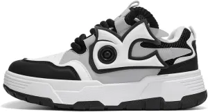 Men's Trendy Street Style Colour Block Skateboard Shoes, Breathable Comfy Non Slip Durable Platform Sneakers for Men's Outdoor Activities