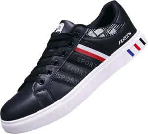 Men's Trendy Street Style Low Top Skateboard Shoes, Comfy Non Slip Lace Up Durable Sneakers for Men's Outdoor Activities
