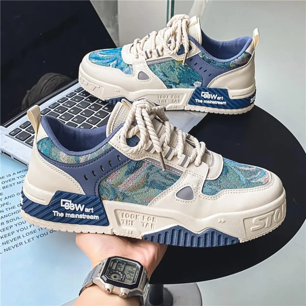 Men's Trendy Stylish Sneakers - Comfortable and Durable for Street Style and Skateboarding - Fashion Trendy Design