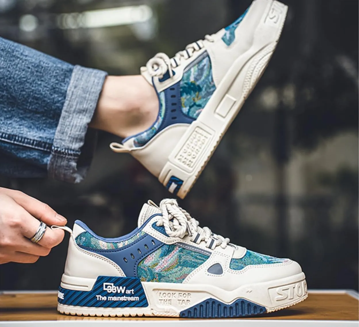 Men's Trendy Stylish Sneakers - Comfortable and Durable for Street Style and Skateboarding - Fashion Trendy Design