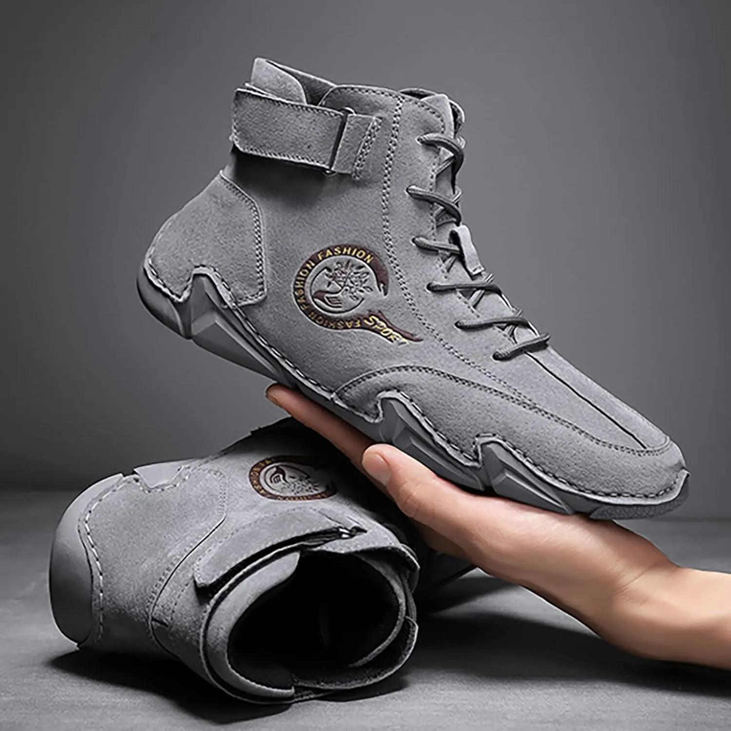 Men's Walking Shoes White Leather Sneakers Men Men’s Comfortable Casual Walking Tennis Shoes Slip on Shoes Men