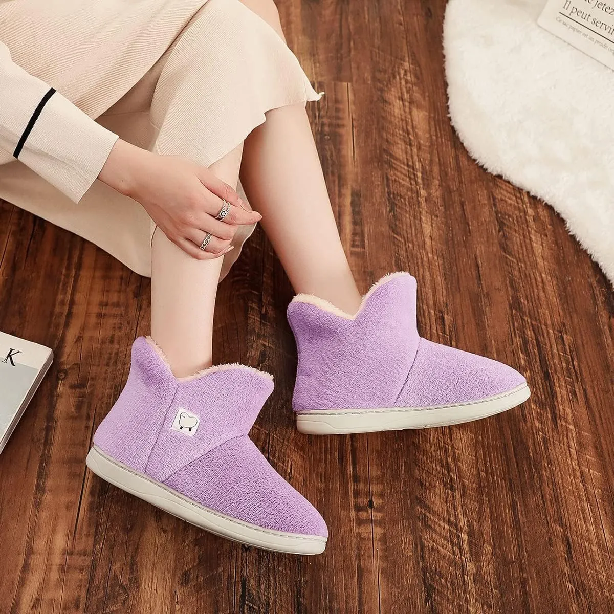 Mens Womens Comfort Slippers Plush Lining Winter Booties Slipper Memory Foam House Shoes Warm Boots Slippers
