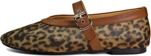Mesh Ballet Flats for Women Round Toe Buckle Strap Comfy Casua Office Ballerina Mary Jane Flats Shoes