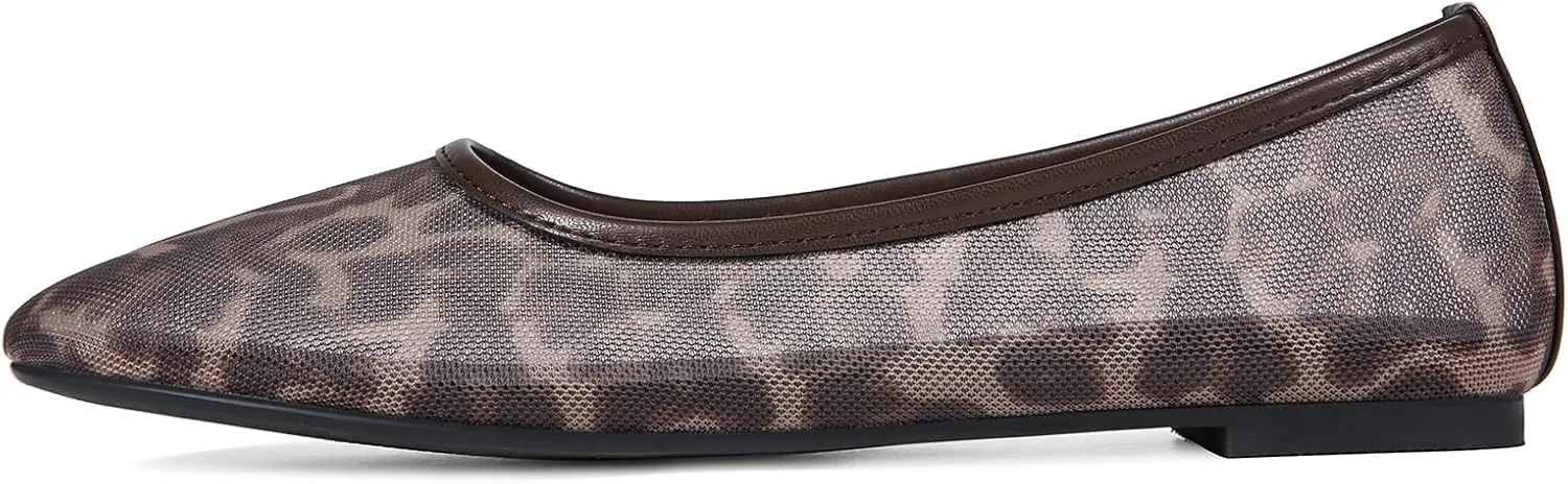 Mesh Ballet Flats Shoes for Women Round Toe Slip on Ballerina Casual Work Flats Low Heel Comfortable Soft