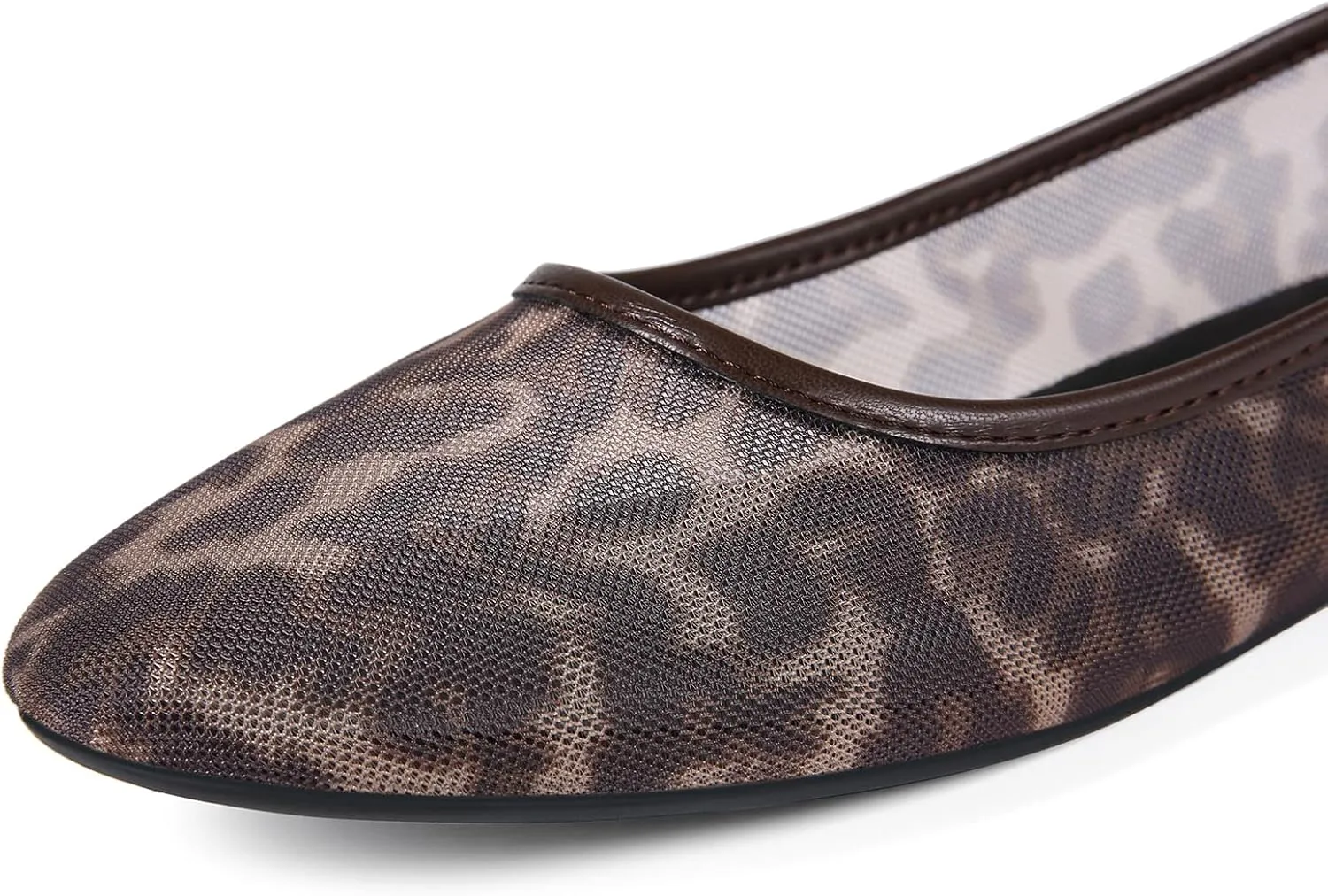 Mesh Ballet Flats Shoes for Women Round Toe Slip on Ballerina Casual Work Flats Low Heel Comfortable Soft