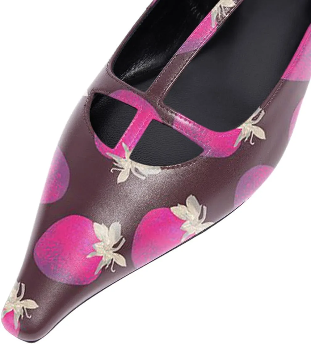 Milooey shoes Women Closed Square Toe Ballet Flats Comfy Buckled T-Strap Mary Jane Flats Sexy Cutout Dress Party Shoes Size 4-16 Us