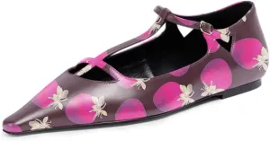 Milooey shoes Women Closed Square Toe Ballet Flats Comfy Buckled T-Strap Mary Jane Flats Sexy Cutout Dress Party Shoes Size 4-16 Us