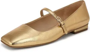 Milooey shoes Women's Closed Square Toe Mary Jane Flats Chunky Low Heels Adjustable Buckled Elegant Prom Party Formal Business Shoe Size 4-16 US