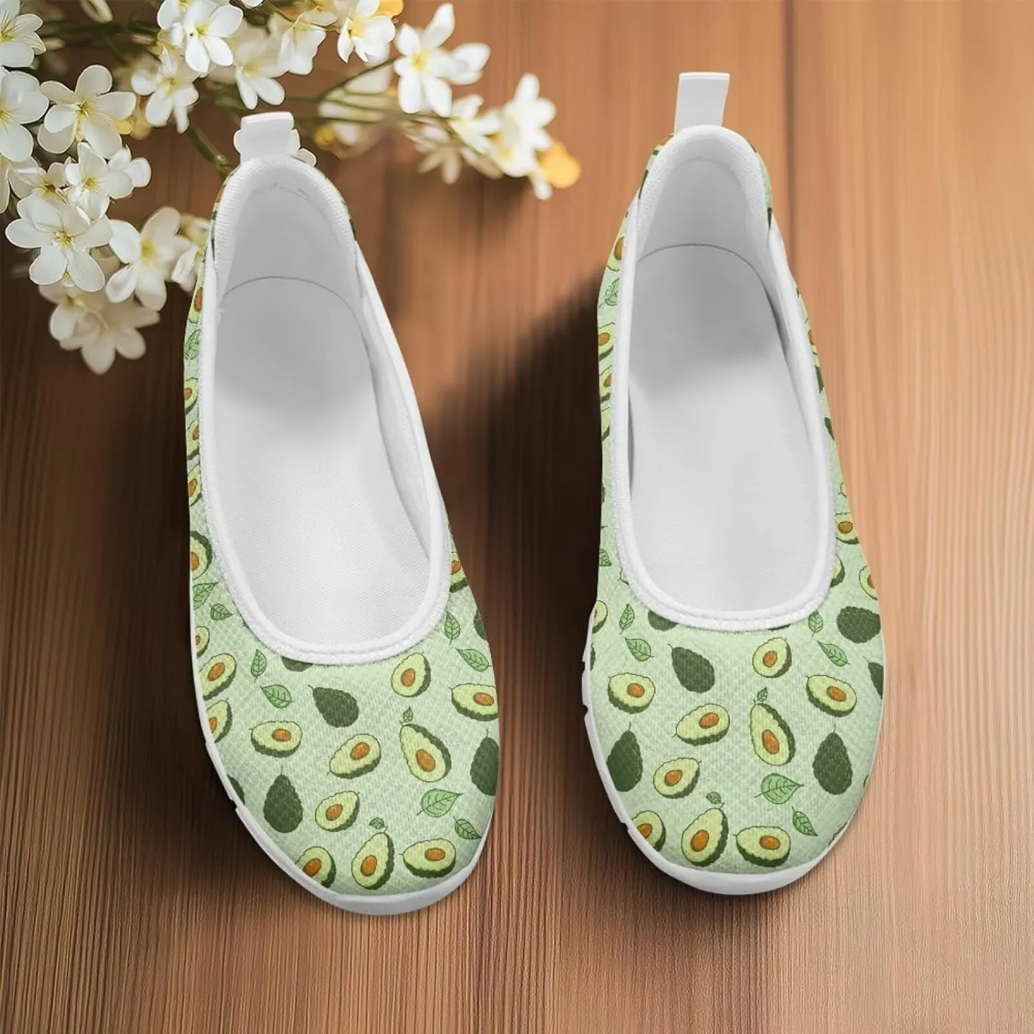 Modysero Womens Round Toe Slip On Flat Shoes for Summer Spring Mesh Flats for Women Daily Walking Shoes