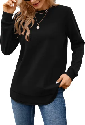 MOLERANI Sweatshirts for Women Casual Long Sleeve Crewneck Shirts Tunic Tops
