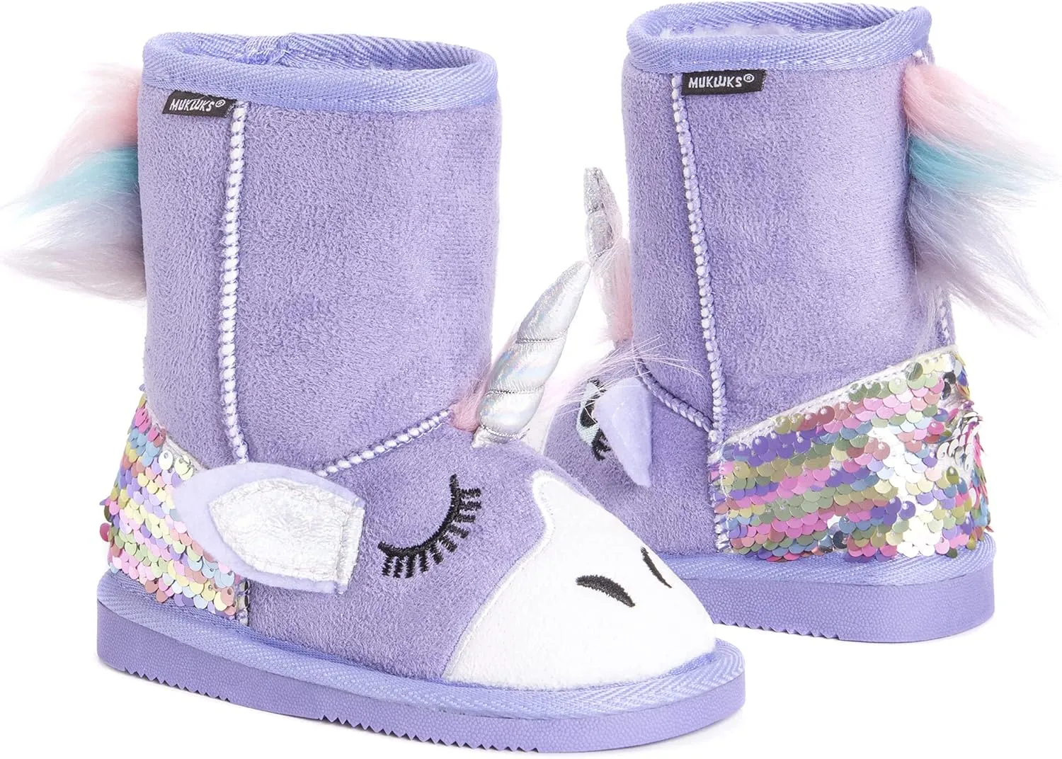 MUK LUKS Unisex-Child Kid's Luna Unicorn Boots Fashion