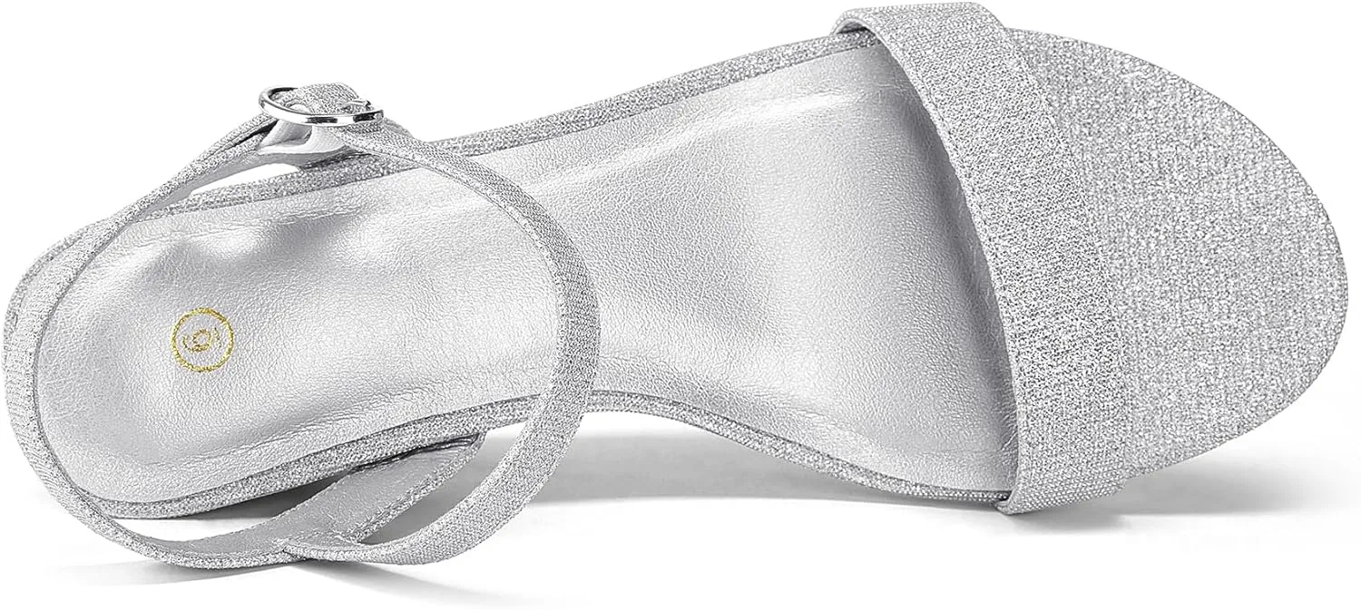 mysoft Women's Wedge Sandals 2 Inch Low Heel Open Toe Ankle Strap Summer Wedding Party Dress Shoes