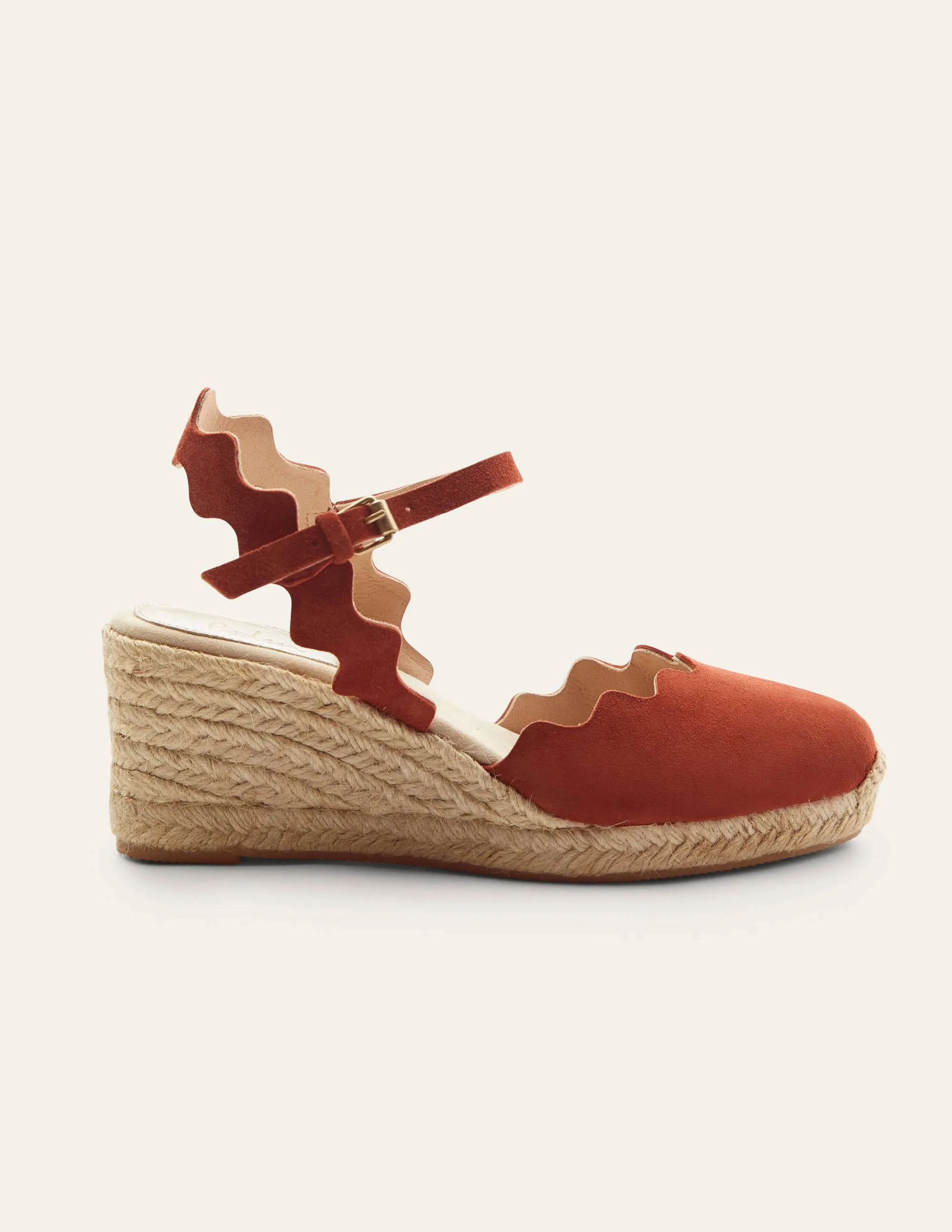 Nadine Espadrilles mit Keilabsatz-Kupferrot