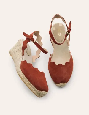 Nadine Espadrilles mit Keilabsatz-Kupferrot
