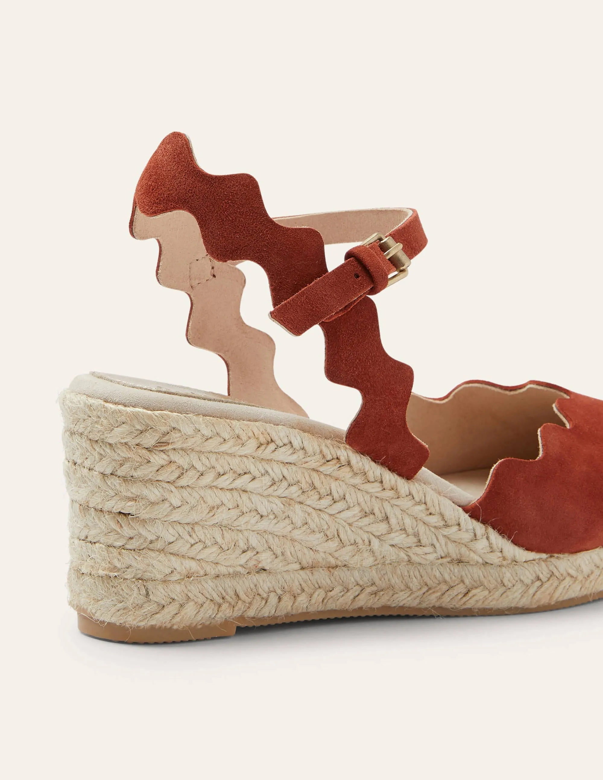 Nadine Espadrilles mit Keilabsatz-Kupferrot