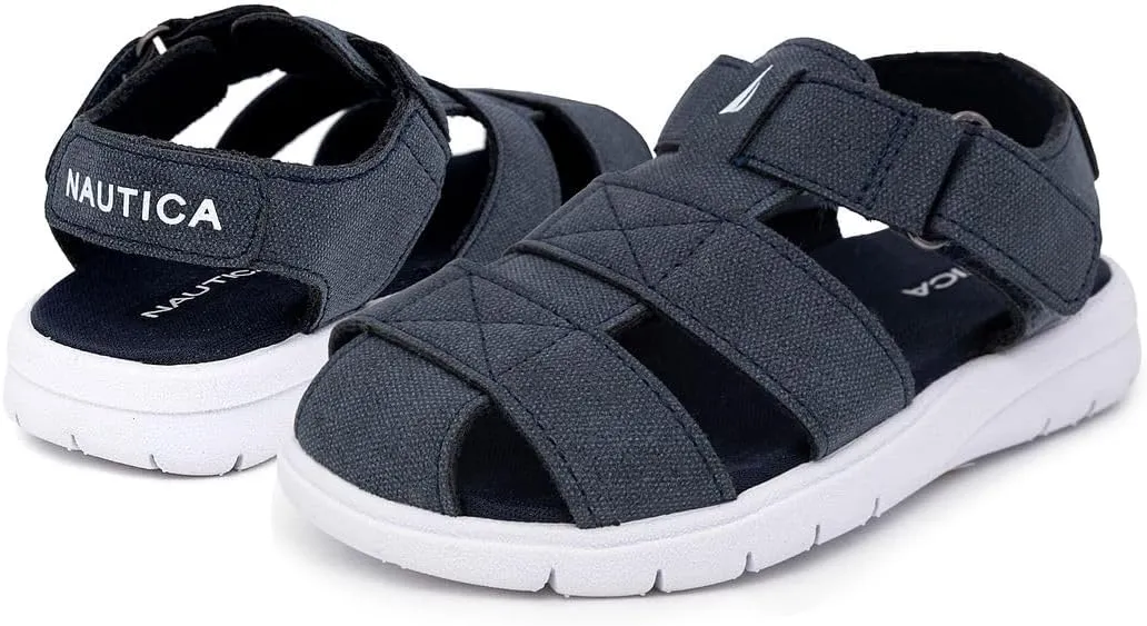 Nautica Toddler Sandals – Closed-Toe Athletic Summer Shoes for Boys & Girls with Adjustable Straps, Perfect for Active Play (Toddler & Little Kid Sizes)