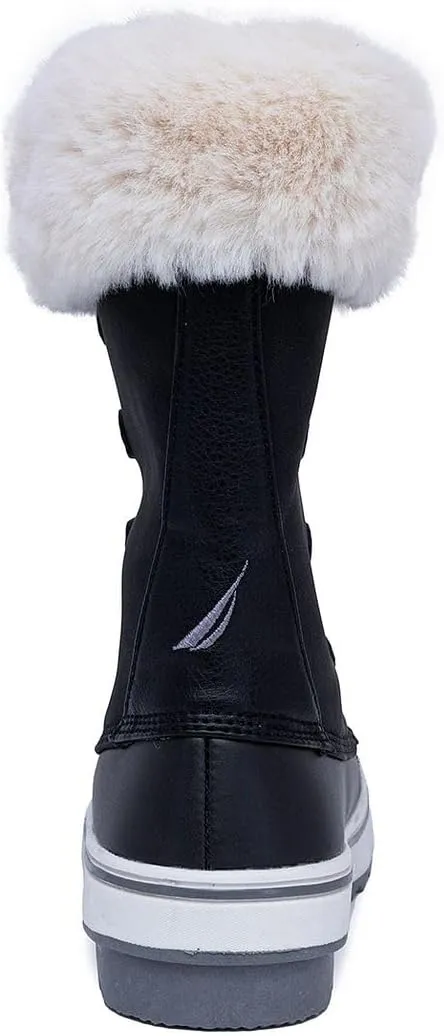 NAUTICA Women's Lace-Up Winter Snow & Rain Boots - Water-Resistant Insulated Boots with Cozy Faux Fur Lining for Warmth and Comfort - Glenoak