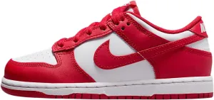 Nike Dunk Low Little Kids' Shoes (FB9108-119, White/University Red)