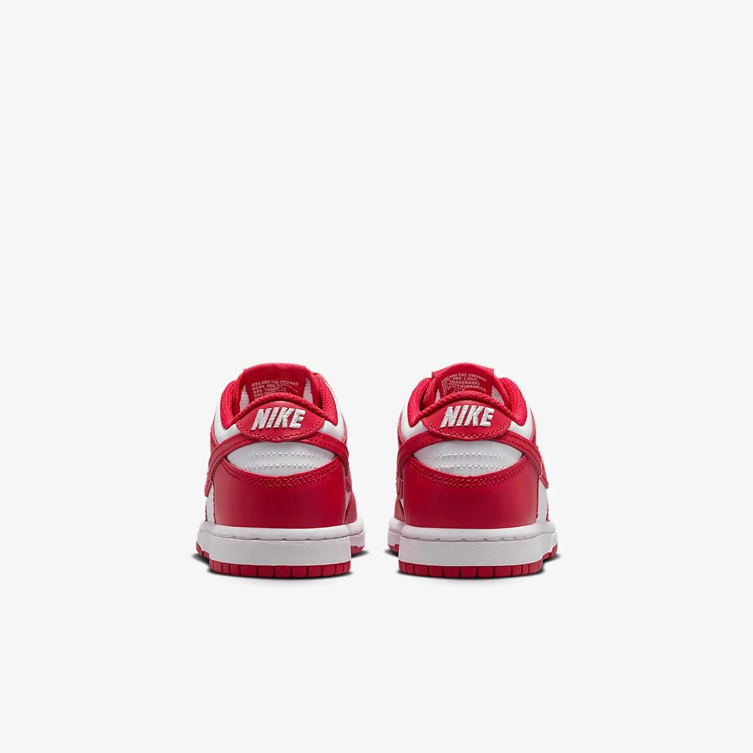 Nike Dunk Low Little Kids' Shoes (FB9108-119, White/University Red)