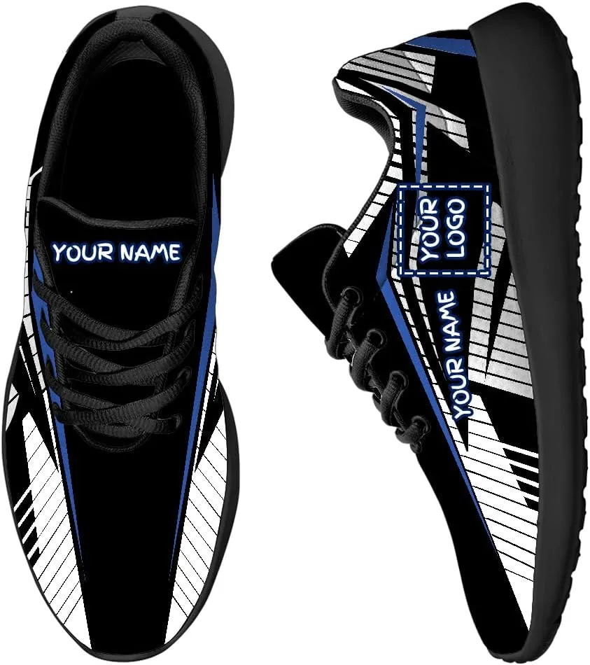 Non Slip Walking Shoes, Custom Sneaker with Your Team Logo/Name,Unisex Lightweight Athletic Gym Running Shoes