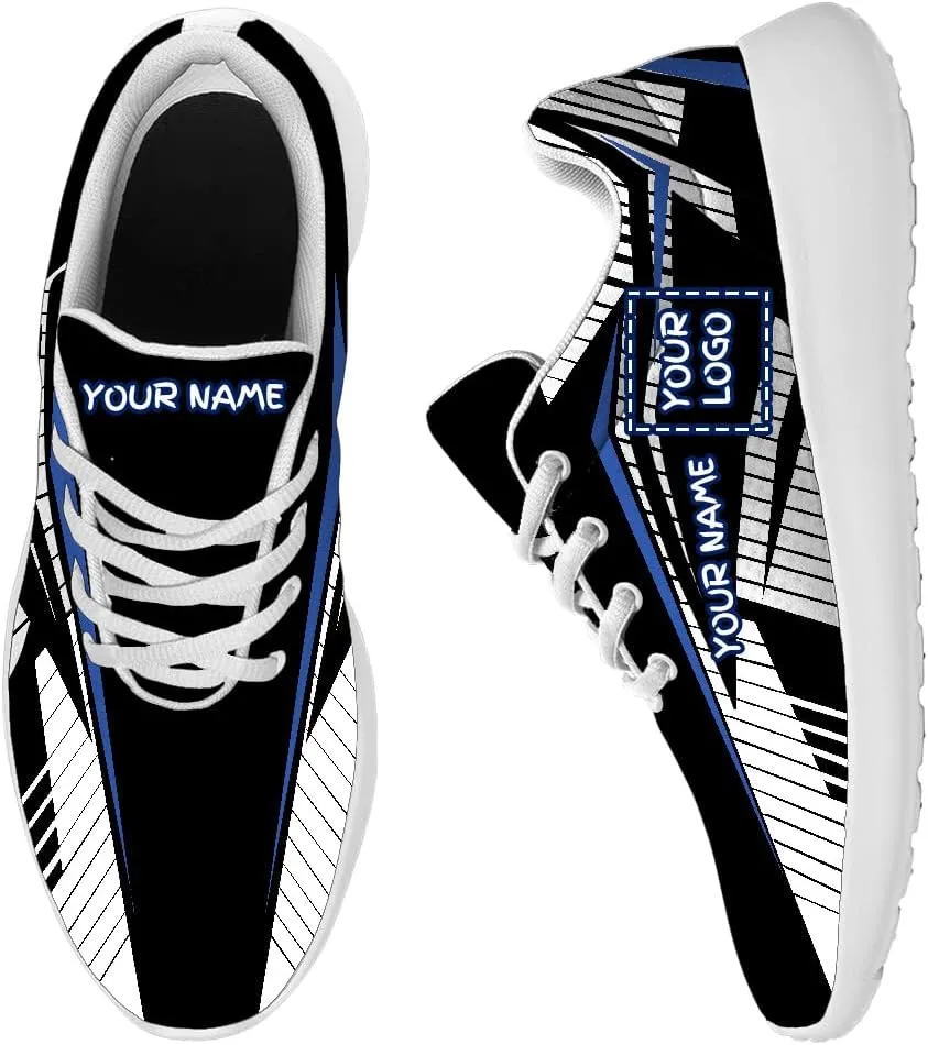Non Slip Walking Shoes, Custom Sneaker with Your Team Logo/Name,Unisex Lightweight Athletic Gym Running Shoes