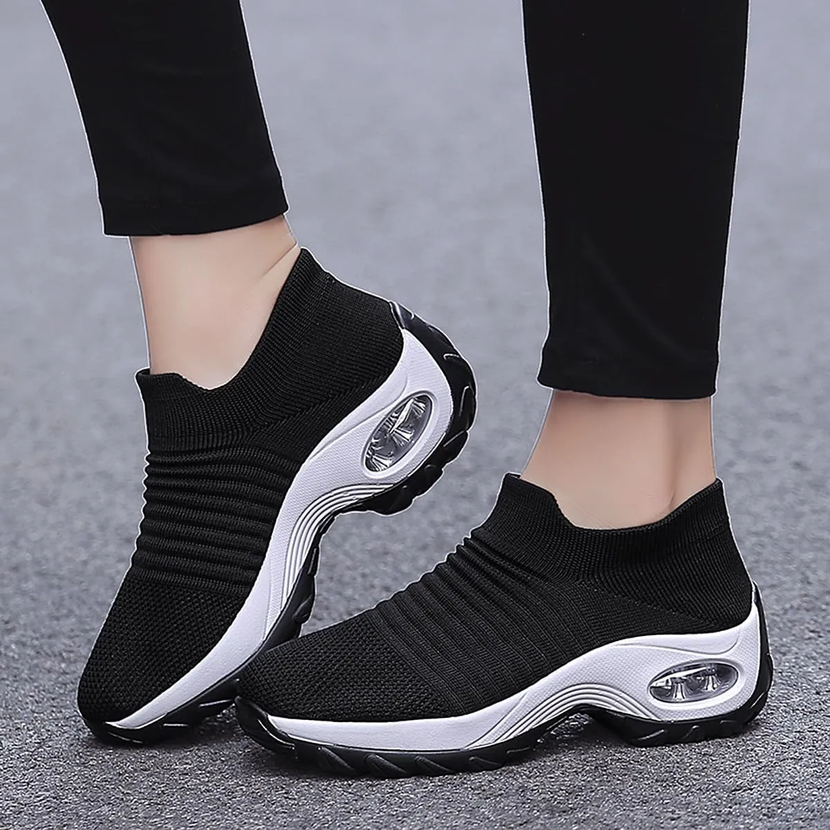 Non Slip Work Shoes Women, Walking Shoes Women, Work Gym Nurse Mesh Casual Fashion Sneakers Comfort Breathable Lightweight