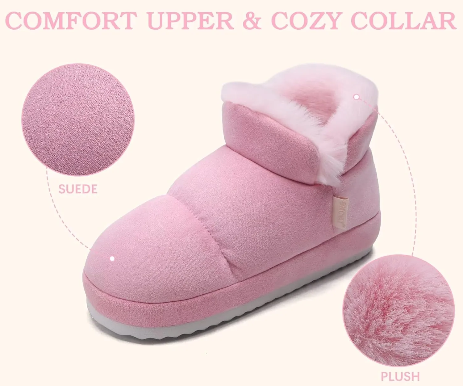 ONCAI Womens Slippers House Slippers for Woman Slipper Boots for Women Ladies Winter Fuzzy Warm Bootie Indoor Outdoor