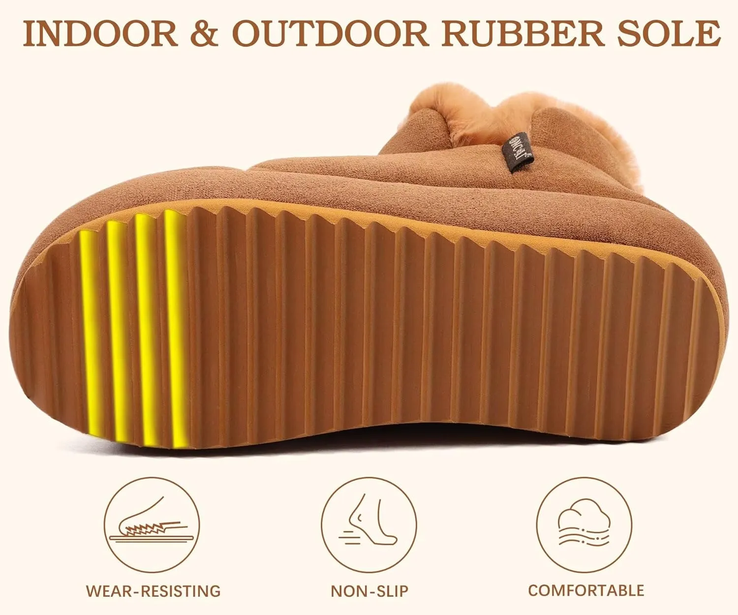 ONCAI Womens Slippers House Slippers for Woman Slipper Boots for Women Ladies Winter Fuzzy Warm Bootie Indoor Outdoor