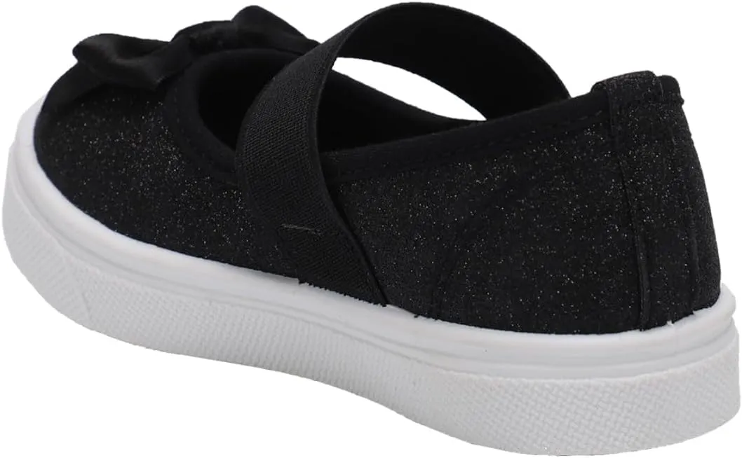 Oomphies Quinn Slip-On Mary Jane Shoes for Girls – Comfortable Elastic Strap, Cushioned Insole & Durable Rubber Sole