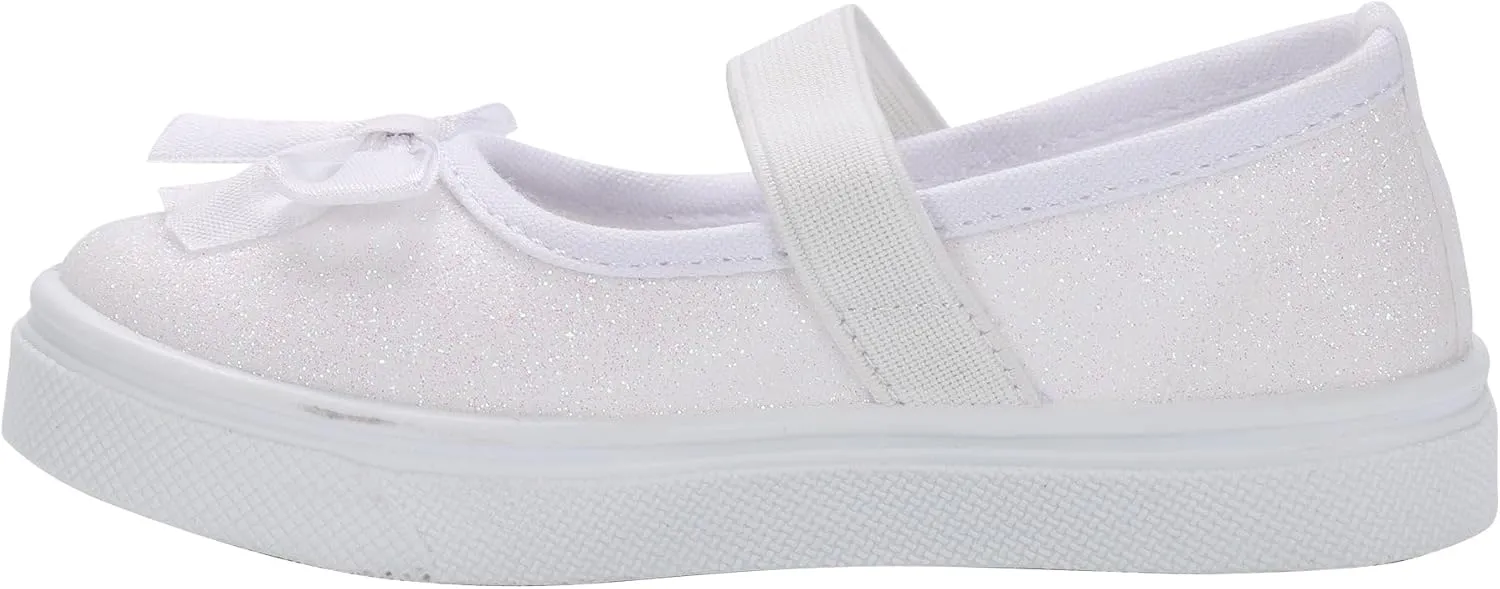 Oomphies Quinn Slip-On Mary Jane Shoes for Girls – Comfortable Elastic Strap, Cushioned Insole & Durable Rubber Sole