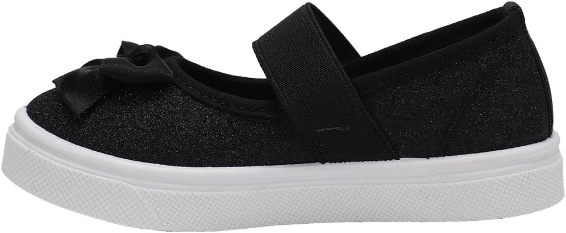 Oomphies Quinn Slip-On Mary Jane Shoes for Girls – Comfortable Elastic Strap, Cushioned Insole & Durable Rubber Sole