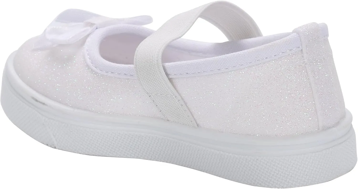 Oomphies Quinn Slip-On Mary Jane Shoes for Girls – Comfortable Elastic Strap, Cushioned Insole & Durable Rubber Sole