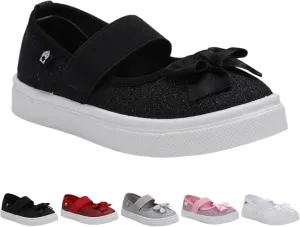 Oomphies Quinn Slip-On Mary Jane Shoes for Girls – Comfortable Elastic Strap, Cushioned Insole & Durable Rubber Sole