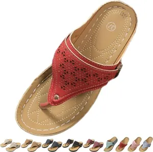 Orthopedic Sandals for Women, Summer Arch Support Wedge Sandals, Casual Platform Slip On Open Toe Sandal, Unisex-Adults