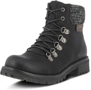 PATRIZIA Spring Step Clarris Lace-Up Booties for Women - Ladies Boots with Cozy Faux Fur Lining - Tonal Stitching Ankle Boots for Womens