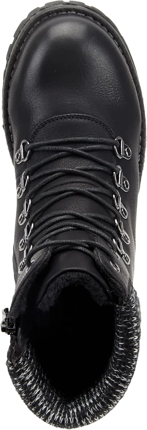 PATRIZIA Spring Step Clarris Lace-Up Booties for Women - Ladies Boots with Cozy Faux Fur Lining - Tonal Stitching Ankle Boots for Womens