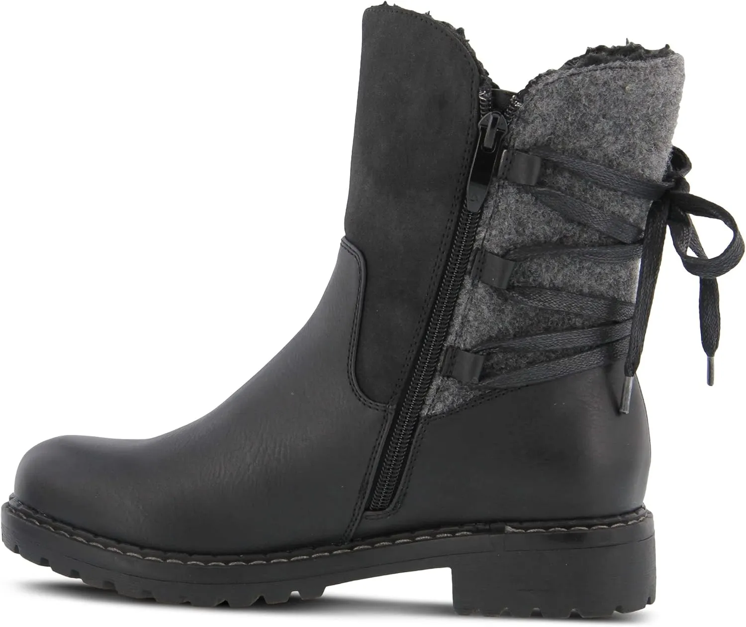 PATRIZIA Spring Step Dawna Ankle Boots for Women - Pull-On Ladies Boots with Zipper Closure - Tonal stitching Womens Boots for Outdoor