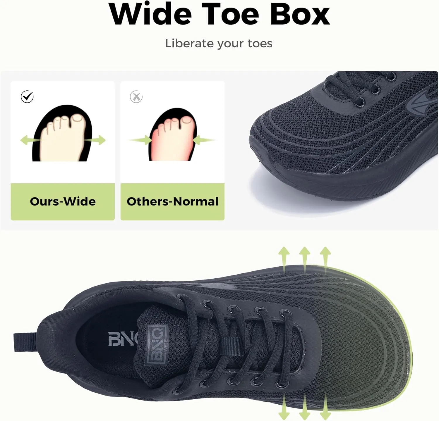 PERSOUL Wide Toe Box Shoes Women Walking Shoes with Arch Support Comfortable Tennis Sneakers for Plantar Fasciitis Foot Pain Relief US 6-11