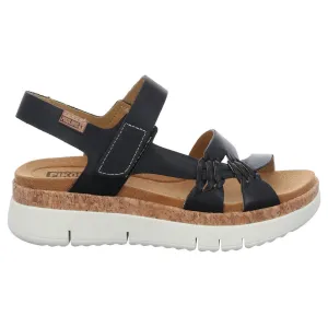 Pikolinos Palma Calfskin Leather Women's Wedge Ankle Strap Sandals