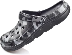PIMIO Garden Clogs for Women and Men,Slip On Work Shoes with Arch Support,Womens Mens Quick-Dry Water Shoes Casual Sandals,Comfortable Slippers