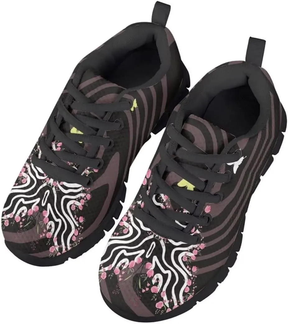 PinUp Angel Cute Girls Running Shoes Kids Sneakers for Walking Sport Tennis Shoes Laces Up