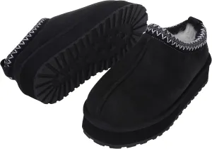 Platform Slippers, Mini Boots for Women Indoor Outdoor Anti-slip Slippers Womens Warm Fleece Lining Suede Leather Ankle Boots Slip On Hoese Shoes