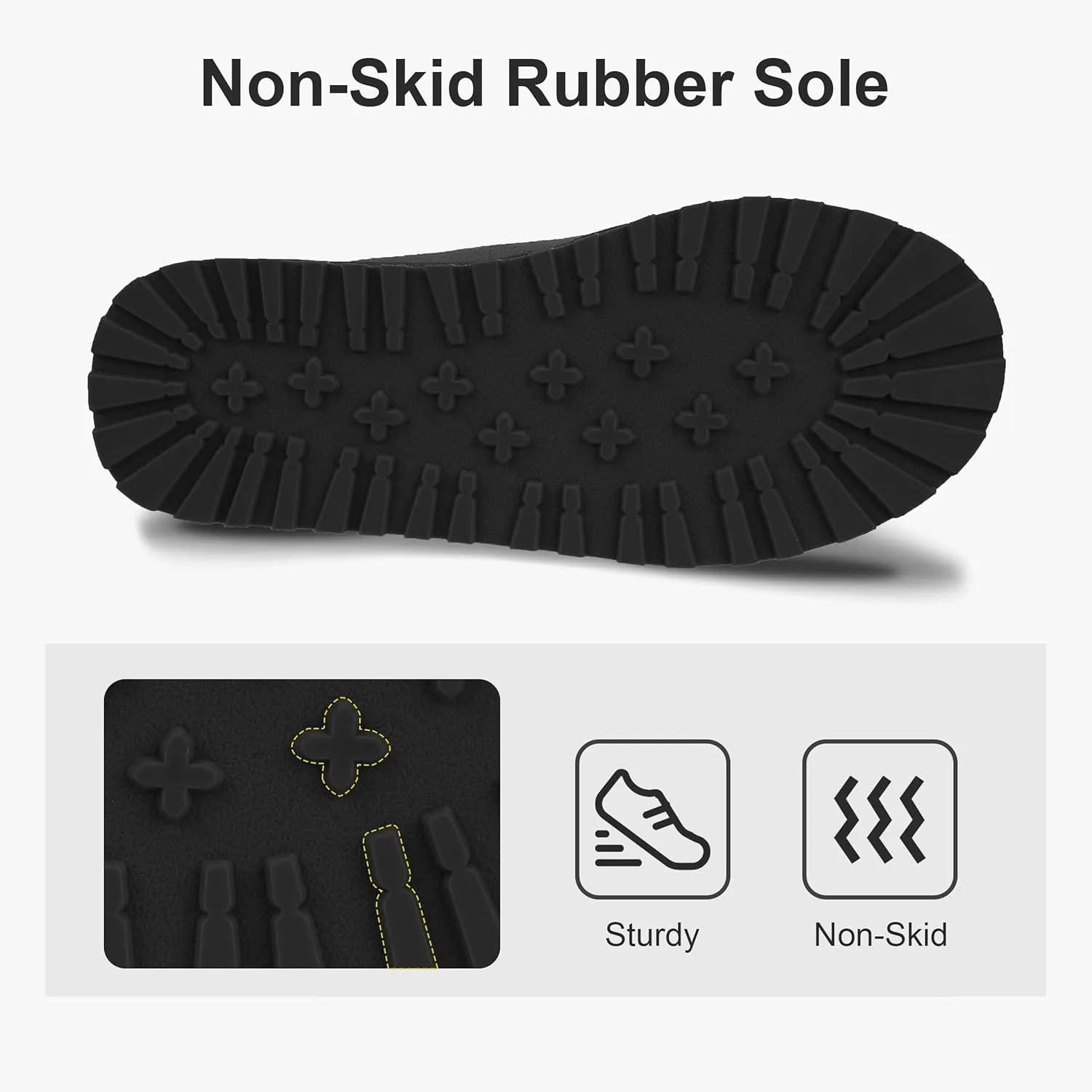 Platform Slippers, Mini Boots for Women Indoor Outdoor Anti-slip Slippers Womens Warm Fleece Lining Suede Leather Ankle Boots Slip On Hoese Shoes