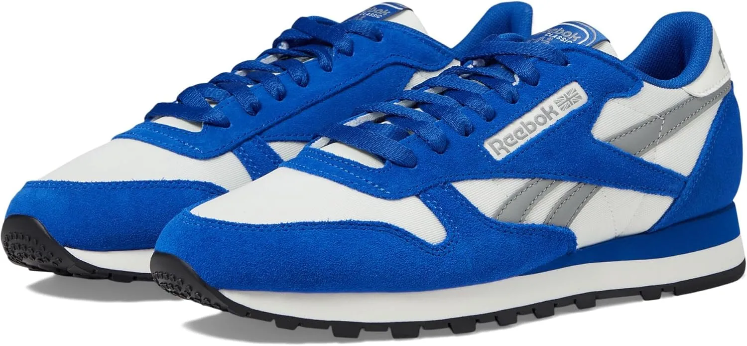 Reebok Unisex Classic Leather Sneakers Legacy, Boundless Blue/Chalk/Grey 3, 11.5 US Men