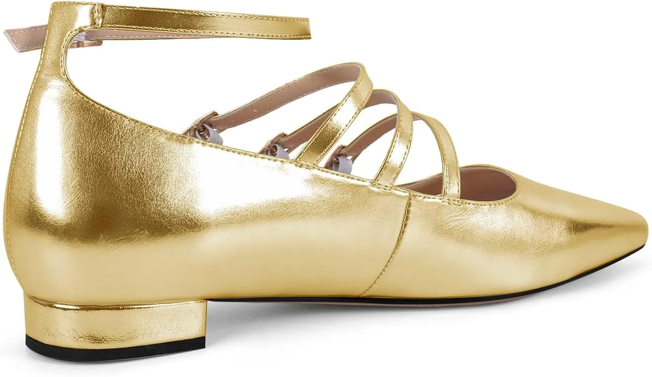 richealnini Mary Jane Shoes Women Low Block Heel Square Toe Flats Patent Leather Pumps Wedding Dress
