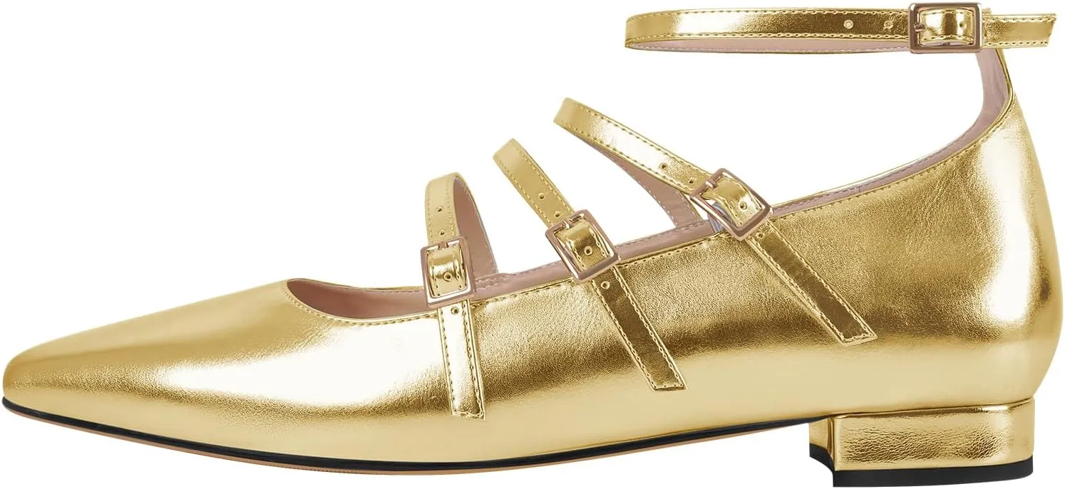 richealnini Mary Jane Shoes Women Low Block Heel Square Toe Flats Patent Leather Pumps Wedding Dress