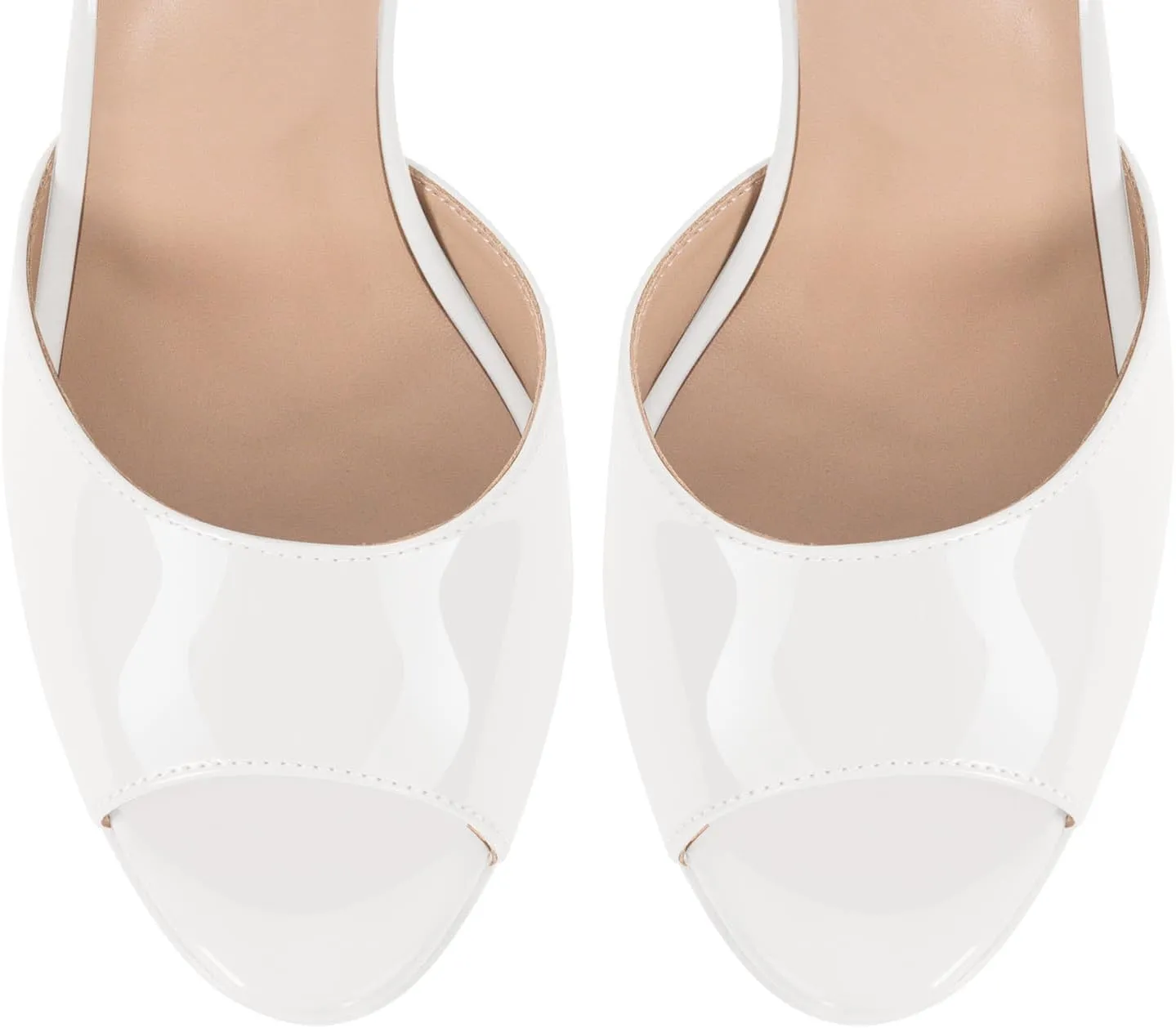richealnini Peep Toe Platform Sandals for Women Buckle Up Block Heels