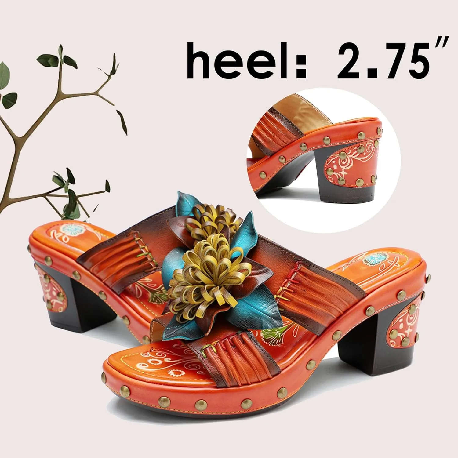 Riutiru Women's Handmade Vintage Ethnic Style Lambskin Sandals and Slippers - Fashion and lightweight Suitable for Any Occasion